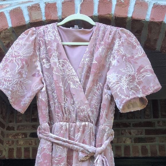 Baltic Born | Uma Velvet Maxi Pink Floral Dress - Picture 4 of 11